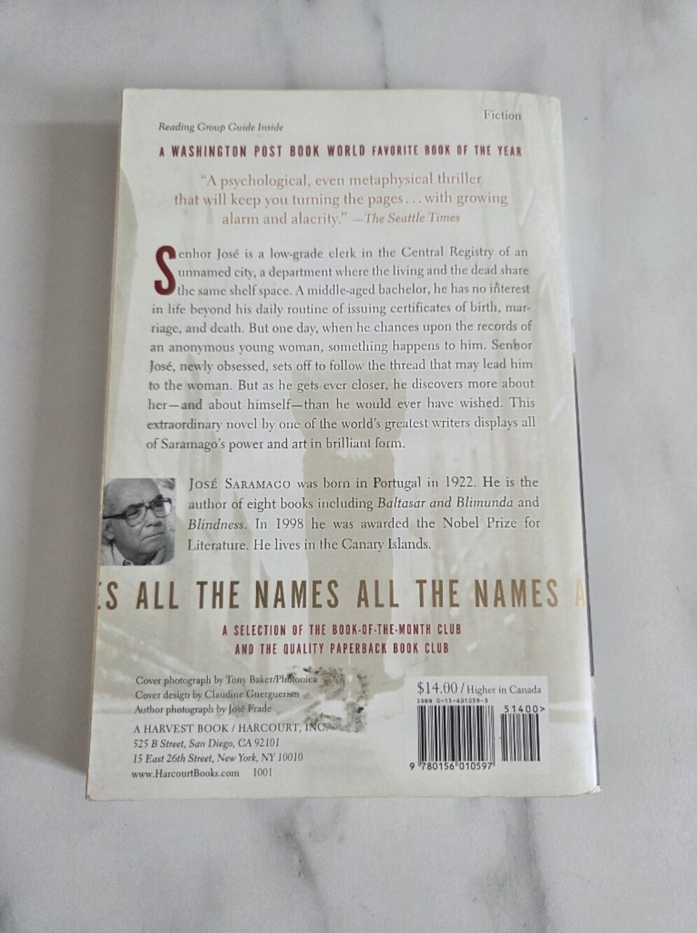All the Names by José Saramago Book - Picture 3 of 3